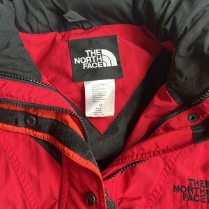 The North Face Size 14 Vintage Extreme Light Red + Black Ski Jacket Coat Pit Zip